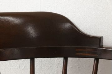 中古　美品　松本民芸家具　#91型　落ち着きのある大人カフェ風インテリアが叶うキャプテンチェア(アームチェア、板座チェア、椅子、ダイニングチェア)(R-058547)
