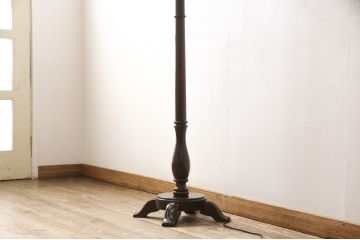 中古　美品　松本民芸家具　和紙傘が情緒溢れるA型フロアスタンド(シェード、スタンドライト、スタンド照明)(R-058550)
