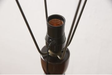 中古　美品　松本民芸家具　和紙傘が情緒溢れるA型フロアスタンド(シェード、スタンドライト、スタンド照明)(R-058550)