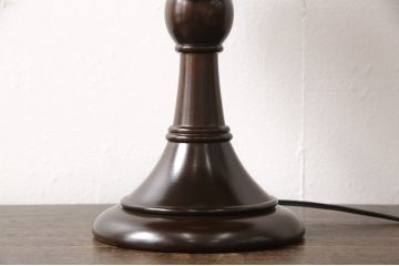 中古　美品　松本民芸家具　赤色の和紙傘が情緒溢れるA型スタンド(シェード、テーブルスタンド、卓上照明、テーブルライト)(R-058552)