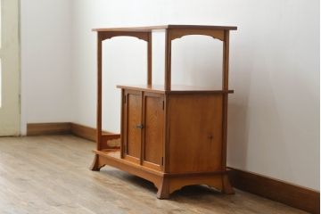 和製ビンテージ　美品　高級品　松材　職人技が光る!指物の飾り棚(茶棚、茶箪笥、収納棚、ヴィンテージ)(R-058556)