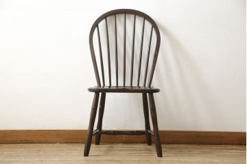 中古　美品　松本民芸家具　クラシックなデザインの#72リーチ型チェア(ダイニングチェア、椅子、板座チェア)(R-058557)