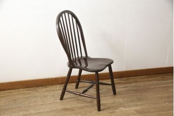 中古　美品　松本民芸家具　クラシックなデザインの#72リーチ型チェア(ダイニングチェア、椅子、板座チェア)(R-058557)