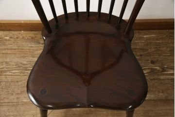 中古　美品　松本民芸家具　クラシックなデザインの#72リーチ型チェア(ダイニングチェア、椅子、板座チェア)(R-058557)