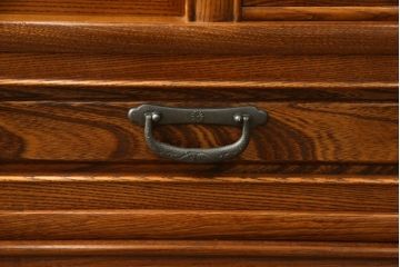 中古　国産　上手物!!　職人手造り家具　欅(ケヤキ)材　和の風格を感じる大型茶箪笥(茶棚、キャビネット、戸棚、収納棚)(R-058558)