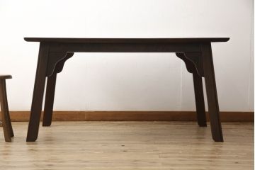 中古　松本民芸家具　#70型食卓　脚のデザインがおしゃれなダイニングテーブル(4人掛け)(定価約22万円)(R-058565)