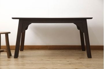 中古　松本民芸家具　#70型食卓　脚のデザインがおしゃれなダイニングテーブル(4人掛け)(定価約22万円)(R-058565)