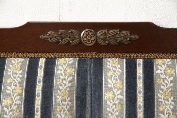 中古　美品　神戸洋家具　メープル不二屋　優雅な佇まいが魅力的な2人掛けソファ(ラウンジソファ、二人掛け、2P)(R-058566)