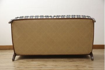中古　美品　神戸洋家具　メープル不二屋　優雅な佇まいが魅力的な2人掛けソファ(ラウンジソファ、二人掛け、2P)(R-058566)