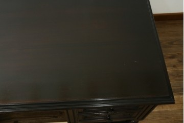 アメリカビンテージ　立派な造りのツイストレッグプレジデントデスク　(R-058570)