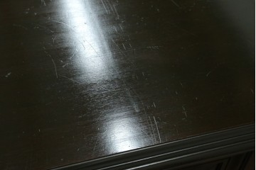 アメリカビンテージ　立派な造りのツイストレッグプレジデントデスク　(R-058570)