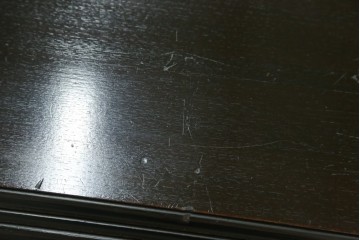 アメリカビンテージ　立派な造りのツイストレッグプレジデントデスク　(R-058570)