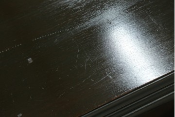 アメリカビンテージ　立派な造りのツイストレッグプレジデントデスク　(R-058570)