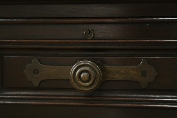 アメリカビンテージ　立派な造りのツイストレッグプレジデントデスク　(R-058570)