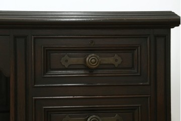 アメリカビンテージ　立派な造りのツイストレッグプレジデントデスク　(R-058570)