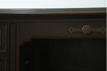 アメリカビンテージ　立派な造りのツイストレッグプレジデントデスク　(R-058570)