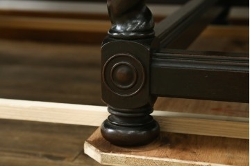 アメリカビンテージ　立派な造りのツイストレッグプレジデントデスク　(R-058570)
