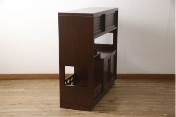 中古　美品　モリシゲ(MORISHIGE/森繁)　品のある佇まいが上質な和の空間にぴったりな、モダンな茶棚(飾り棚、茶箪笥、戸棚)(R-058573)