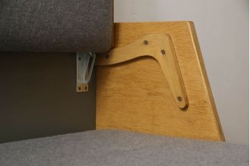 北欧ビンテージ　オーク材　デンマーク製　ハンス・J・ウェグナー　GE258　優しい色合いのグレーが素敵な機能性抜群のデイベッド(ソファベッド、3人掛けソファ、ヴィンテージ)(R-058577)