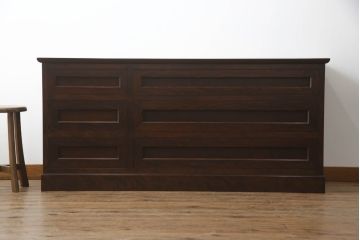 中古　松本民芸家具　落ち着きのある色味が素敵なローチェスト(高山デザイン、ローボード、引き出し)(R-058578)