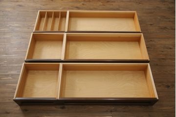 中古　松本民芸家具　落ち着きのある色味が素敵なローチェスト(高山デザイン、ローボード、引き出し)(R-058578)