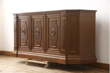 中古　美品　DREXEL HERITAGE(ドレクセルヘリテイジ)　FRANCESCA(フランチェスカ)　マホガニー　高級感あふれるクリデンザ(クレデンザ、収納棚、キャビネット、サイドボード)(定価約90万円)(R-058579)
