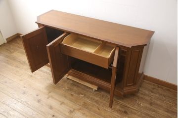 中古　美品　DREXEL HERITAGE(ドレクセルヘリテイジ)　FRANCESCA(フランチェスカ)　マホガニー　高級感あふれるクリデンザ(クレデンザ、収納棚、キャビネット、サイドボード)(定価約90万円)(R-058579)