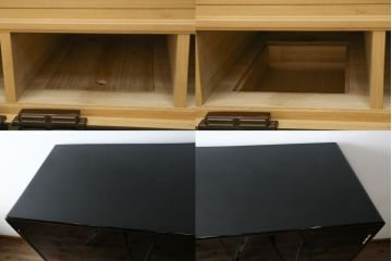 中古　極上美品　香川漆器　伝統工芸士・小松庄一作　かくし付き　桐材　色彩豊かな漆絵が優美な存在感を放つ衣装箪笥(着物箪笥、収納箪笥、引き出し、桐箪笥)(R-058595)