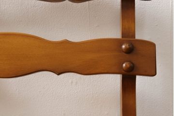 中古　美品　横浜ダニエル(daniel)　A-532　3人掛け　木の温もりを感じるベンチロングチェア(ベンチ、ダイニングチェア、板座、長椅子)(定価約45万円)(R-058600)