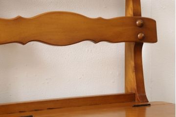 中古　美品　横浜ダニエル(daniel)　A-532　3人掛け　木の温もりを感じるベンチロングチェア(ベンチ、ダイニングチェア、板座、長椅子)(定価約45万円)(R-058600)
