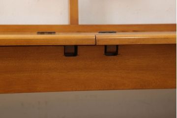 中古　美品　横浜ダニエル(daniel)　A-532　3人掛け　木の温もりを感じるベンチロングチェア(ベンチ、ダイニングチェア、板座、長椅子)(定価約45万円)(R-058600)