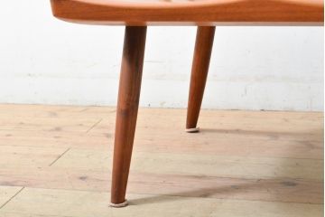 和製ヴィンテージ　ジョージナカシマ　LOUNGE ARM(ラウンジアーム)　One Arm(ワンアーム、片肘)　CN103　桜製作所　モダンに洗練された左アーム付きラウンジチェア(ジョージ・ナカシマ、イス、椅子、板座チェア、ビンテージ)(R-058614)