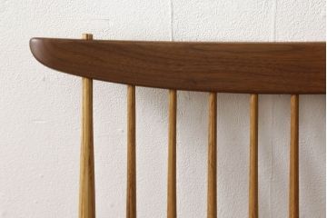 和製ヴィンテージ　ジョージナカシマ　LOUNGE ARM(ラウンジアーム)　One Arm(ワンアーム、片肘)　CN103　桜製作所　モダンに洗練された右アーム付きラウンジチェア(ジョージ・ナカシマ、イス、椅子、板座チェア、ビンテージ)(R-058615)