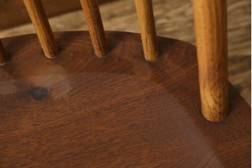 和製ヴィンテージ　ジョージナカシマ　桜製作所　LOUNGE CHAIR　CN102　モダンに洗練されたラウンジチェア(ジョージ・ナカシマ、イス、椅子、板座チェア、ビンテージ)(R-058616)