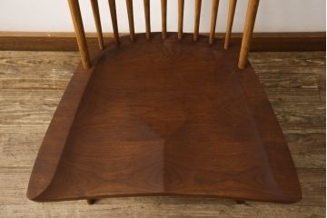 和製ヴィンテージ　ジョージナカシマ　桜製作所　LOUNGE CHAIR　CN102　モダンに洗練されたラウンジチェア(ジョージ・ナカシマ、イス、椅子、板座チェア、ビンテージ)(R-058617)