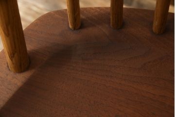 和製ヴィンテージ　ジョージナカシマ　桜製作所　LOUNGE CHAIR　CN102　モダンに洗練されたラウンジチェア(ジョージ・ナカシマ、イス、椅子、板座チェア、ビンテージ)(R-058617)