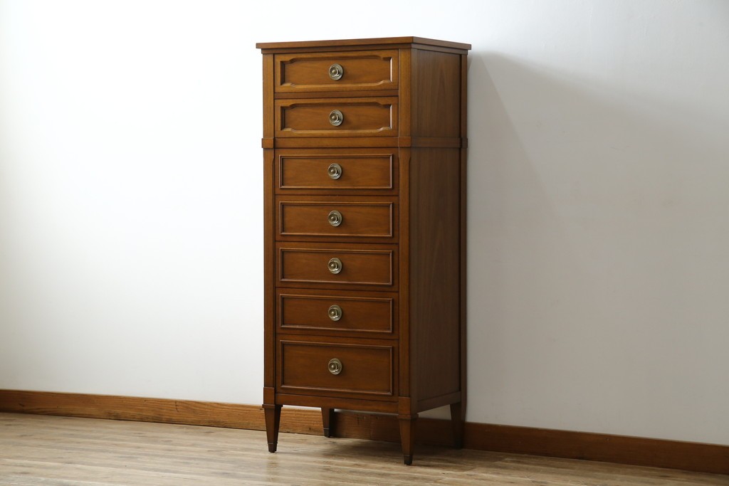 中古　DREXEL HERITAGE(ドレクセルヘリテイジ)　Triune(トライユン)　気品ある佇まいが美しいランジェリーチェスト(サイドチェスト、引き出し)　定価約43万円相当　(R-058621)