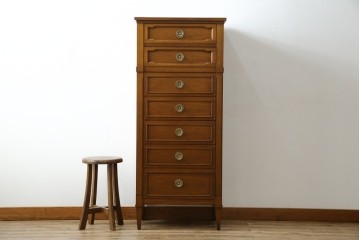 中古　DREXEL HERITAGE(ドレクセルヘリテイジ)　Triune(トライユン)　気品ある佇まいが美しいランジェリーチェスト(サイドチェスト、引き出し)　定価約43万円相当　(R-058621)