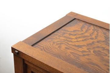 中古　美品　高級品　職人手造り工芸家具　タモ材・中桐　和モダンな空間づくりにオススメの和風サイドボード(定価推定約50万円)(チェスト、引き出し、整理タンス)(R-058622)