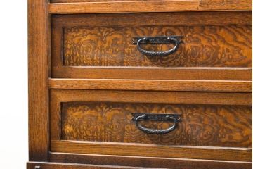 中古　美品　高級品　職人手造り工芸家具　タモ材・中桐　和モダンな空間づくりにオススメの和風サイドボード(定価推定約50万円)(チェスト、引き出し、整理タンス)(R-058622)