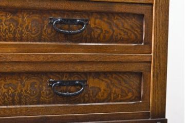 中古　美品　高級品　職人手造り工芸家具　タモ材・中桐　和モダンな空間づくりにオススメの和風サイドボード(定価推定約50万円)(チェスト、引き出し、整理タンス)(R-058622)