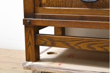 中古　美品　高級品　職人手造り工芸家具　タモ材・中桐　和モダンな空間づくりにオススメの和風サイドボード(定価推定約50万円)(チェスト、引き出し、整理タンス)(R-058622)