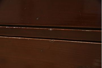 和製アンティーク　前面栗材　漆の綺麗な二段重ね米沢箪笥(時代箪笥、和タンス、収納たんす、衣装箪笥、チェスト、引き出し)(R-058623)