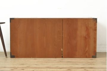 和製アンティーク　前面欅(ケヤキ)材・共縁　趣ある佇まいが魅力的な二段重ね米沢箪笥・上段(重ね箪笥、和タンス、時代箪笥、衣装たんす、引き出し)(R-058629)