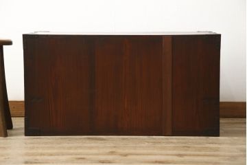 和製アンティーク　上手物!　前面欅(ケヤキ)材　玉杢　供縁　美しい木の風合いを存分に堪能できる仙台箪笥・上段(和タンス、衣装タンス、時代箪笥、引き出し)(R-058632)