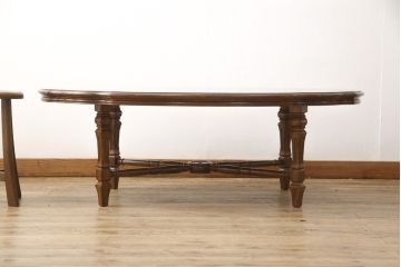 中古　美品　DREXEL HERITAGE(ドレクセルヘリテイジ)　美しい木目が印象的なセンターテーブル(ローテーブル、リビングテーブル)(R-058640)