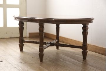 中古　美品　DREXEL HERITAGE(ドレクセルヘリテイジ)　美しい木目が印象的なセンターテーブル(ローテーブル、リビングテーブル)(R-058640)