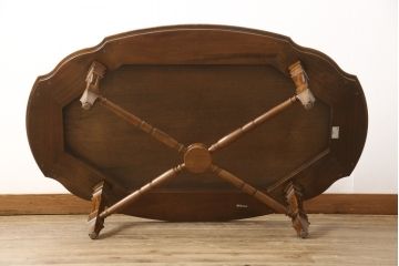 中古　美品　DREXEL HERITAGE(ドレクセルヘリテイジ)　美しい木目が印象的なセンターテーブル(ローテーブル、リビングテーブル)(R-058640)
