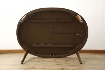 中古　美品　DREXEL HERITAGE(ドレクセルヘリテイジ)　Triune(トライユン)　品のある佇まいがすてきなダイニングテーブル(エクステンションテーブル、4人掛け、6人掛け)(R-058641)