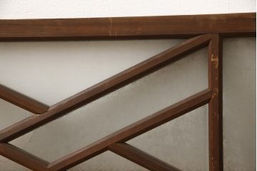 和製アンティーク　大正ロマン　幾何学模様がお洒落なアクセントになる明かり取り(明り取り、欄間、建具)(R-058652)